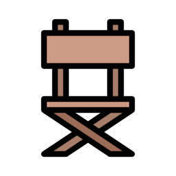 Wooden chair icon