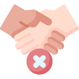 No handshake icon