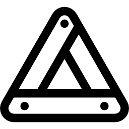 Reflective triangle icon