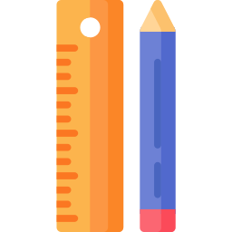 Pencil and ruler icon