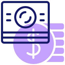 billets d'argent Icône