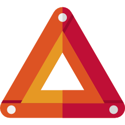 Reflective triangle icon