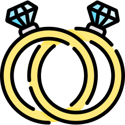 Wedding rings icon