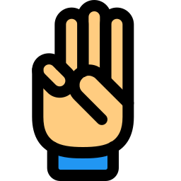 Three fingers icon