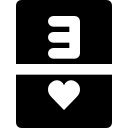 Three of hearts icon