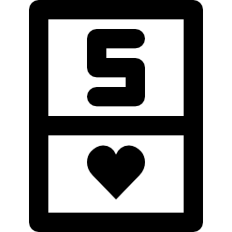 Five of hearts icon