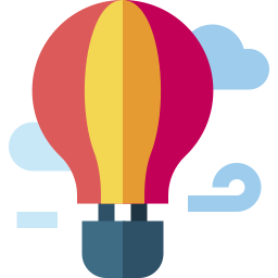 Hot air balloon icon