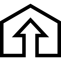 House with up arrow inside icon