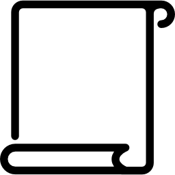 Open scroll outline icon