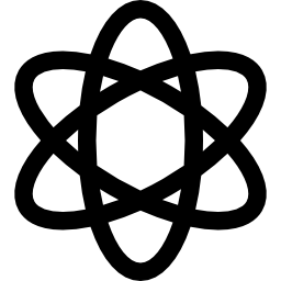 Atom shape. Science icon