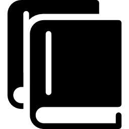 Books overlapping arrangement icon