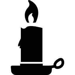 Candle holder with candle icon