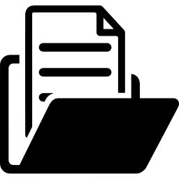 Open folder with document icon