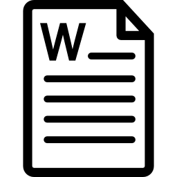 Microsoft word document file icon