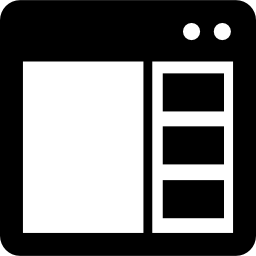 Window with side bar selection icon