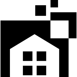 haus mit funkelnden pixeln icon