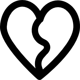 Broken heart icon