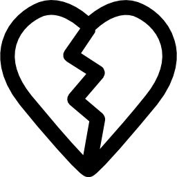 Broken heart icon