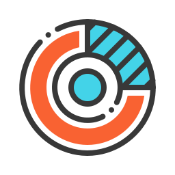 diagrama circular Ícone