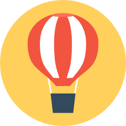 Hot air balloon icon