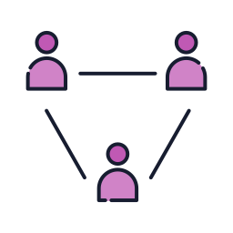 riduzione dei contatti icona