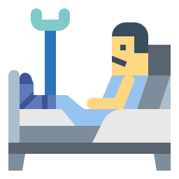 Broken leg icon