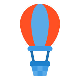 Hot air balloon icon