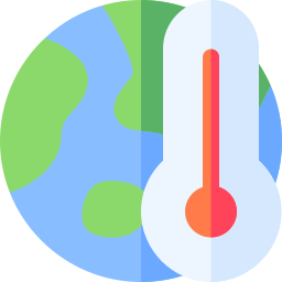 il riscaldamento globale icona