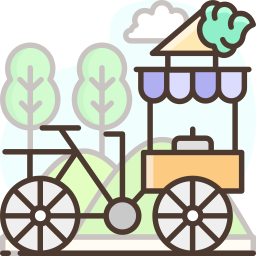 Ice cream cart icon