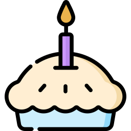 Birthday cupcake icon