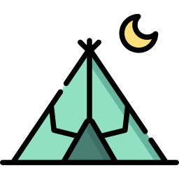 Camping tent icon