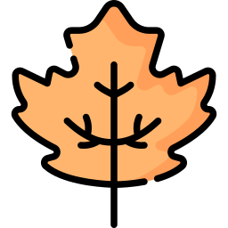 Autumn tree leaves icon