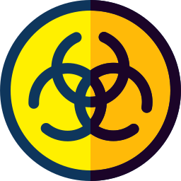 Biohazard sign icon