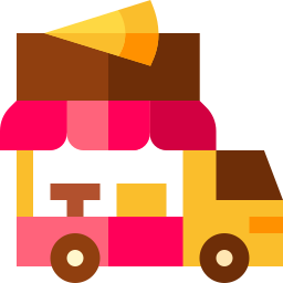 Pizza truck icon