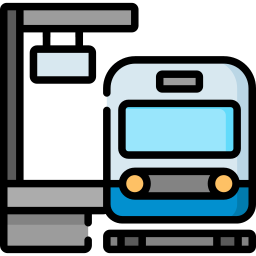 piattaforma del treno icona