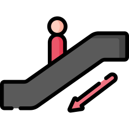 rolltreppe runter icon