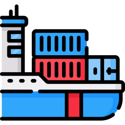 Cargo boat icon