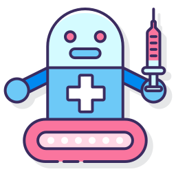 Medical robot icon