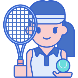 Tennis player icon