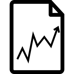 dokument mit liniendiagramm icon