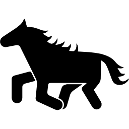 Running small horse facing left icon