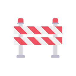 Traffic barrier icon