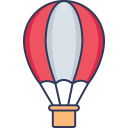 Hot air balloon icon