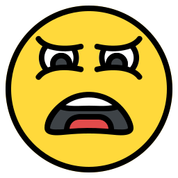 Angry face icon