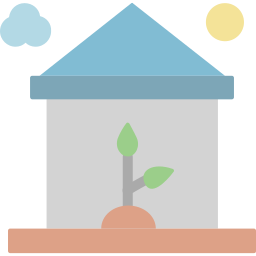 Green house icon