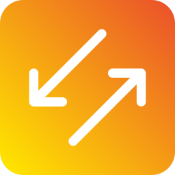 Diagonal arrows icon