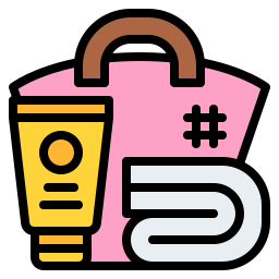 Beach bag icon