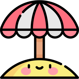 Sun umbrella icon