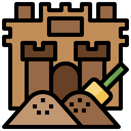 Sand castle icon