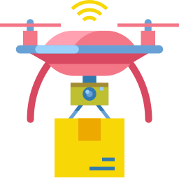 Drone delivery icon